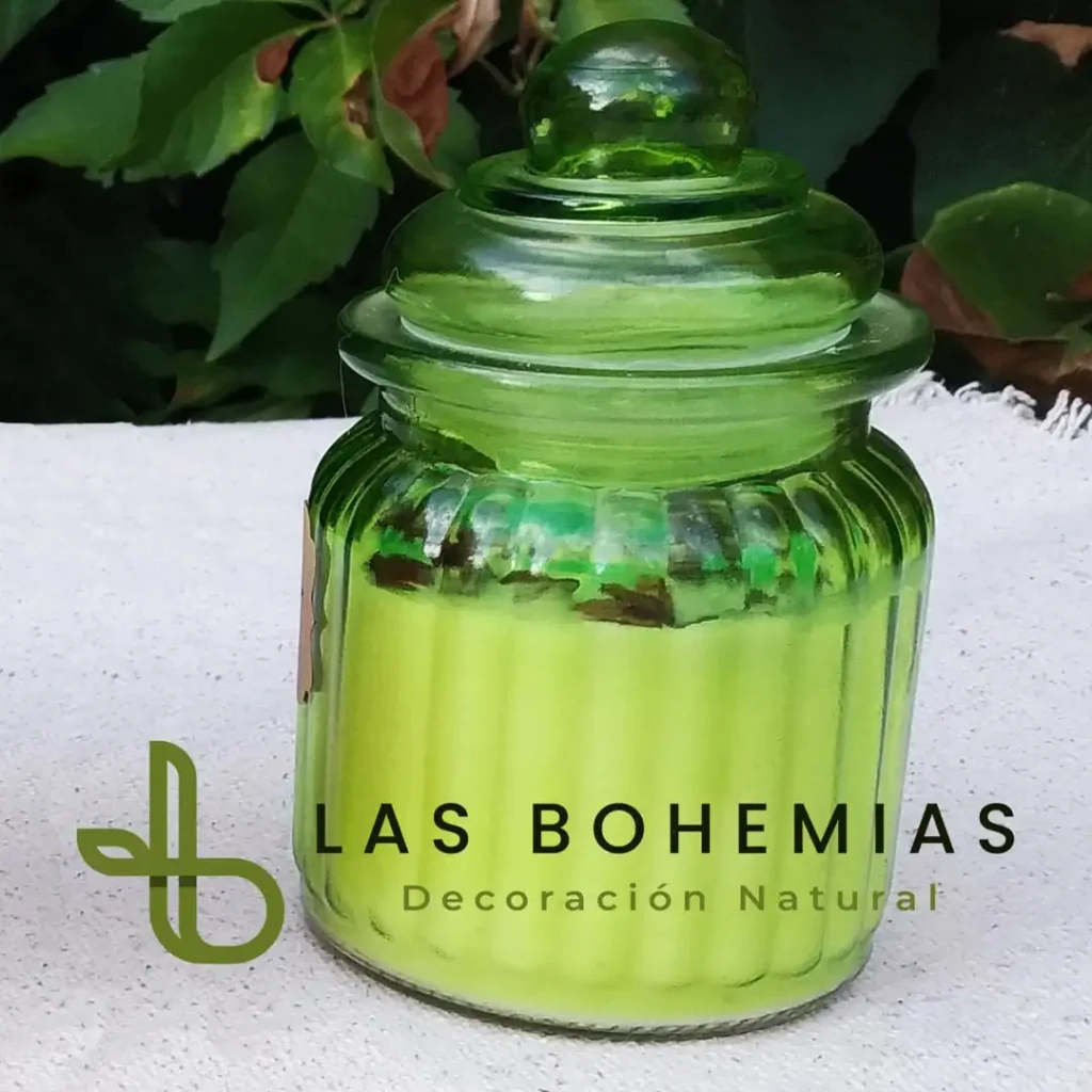 Vela Bombonera de Manzana Verde